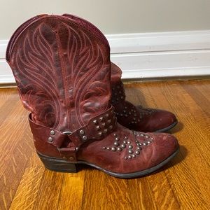 Red cowboy boots